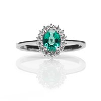 Anello Promesse Donna in Oro bianco Smeraldo 1.59 Ct ASMOV9X7 - ASMOV9X7